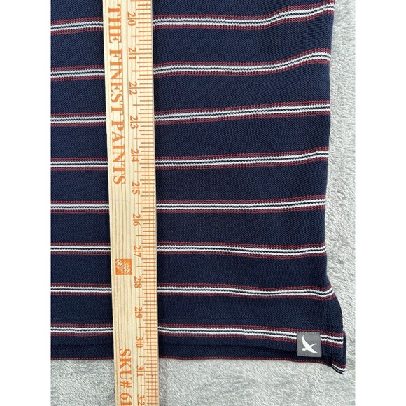 Eddie Bauer Polo Shirt Men's Size 2XL Blue Short Sleeve Striped Cotton - Picture 4 of 6